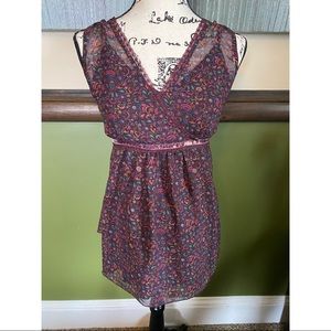 Motherhood Maternity Sleeveless Flower Print top